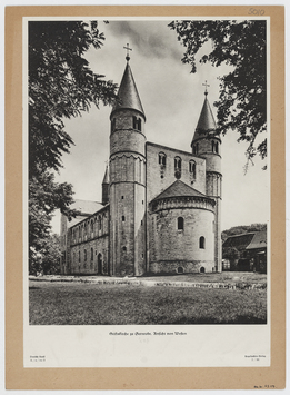 Vorschaubild Gernrode: Stiftskirche St. Cyriaki, Ansicht von Westen. Angelsachsen-Verlag, Deutsche Kunst